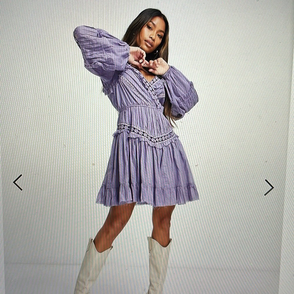 ASOS Pintuck lace mini dress